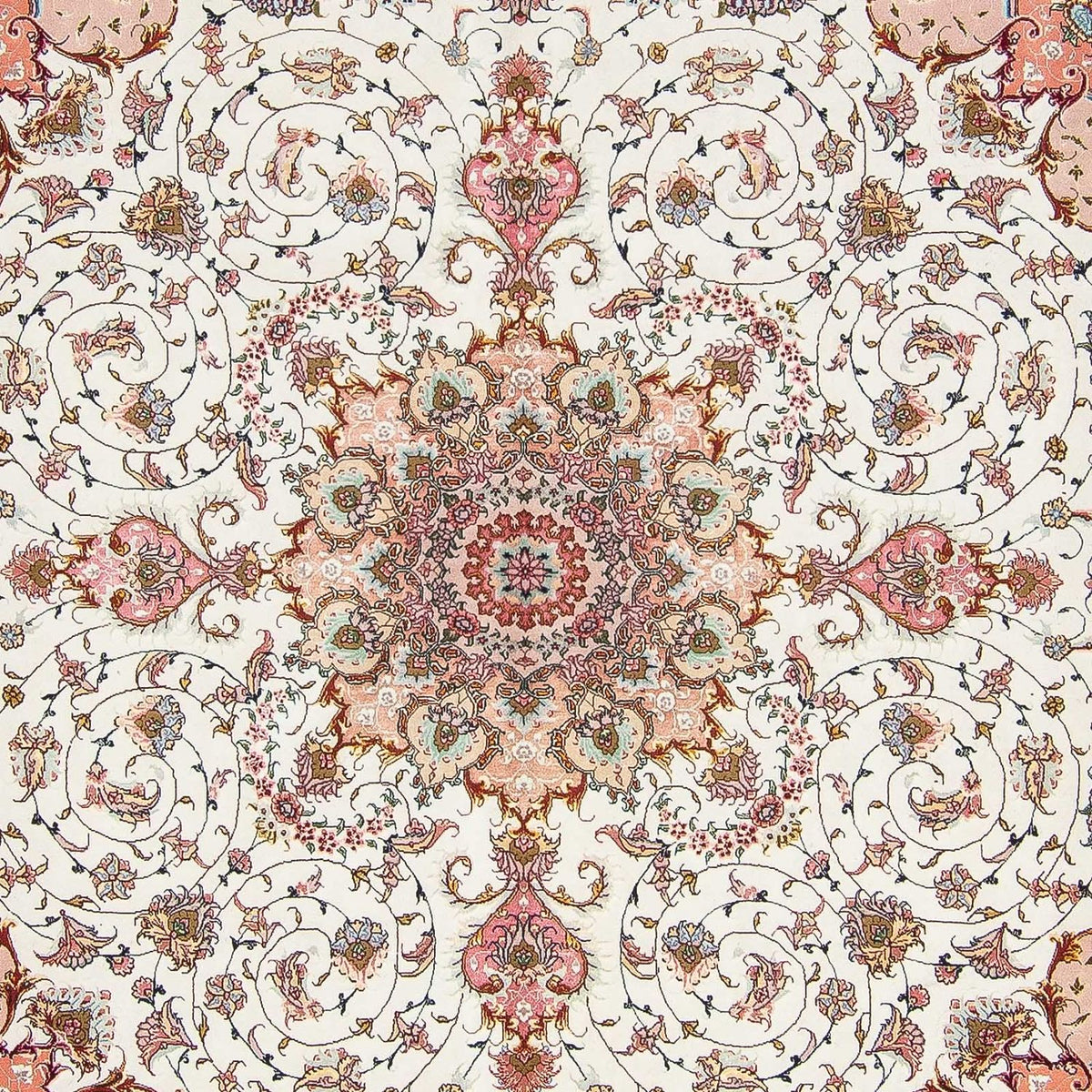 Tappeto Persero - Tabriz - Reale quadrato  - 300 x 298 cm - beige