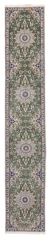 Nain - 9La Tappeto 62x410cm - Tappeto persiano - Passatoia / Verde / 62 x 410 cm Passatoia