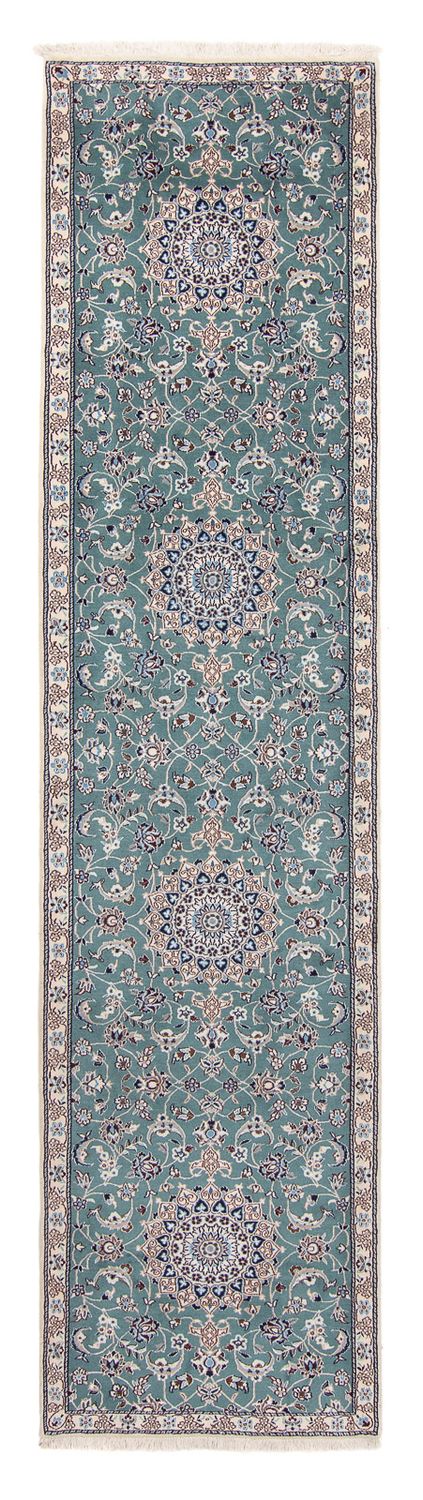 Tappeto corsia Tappeto Persero - Nain - Reale - 394 x 88 cm - blu chiaro
