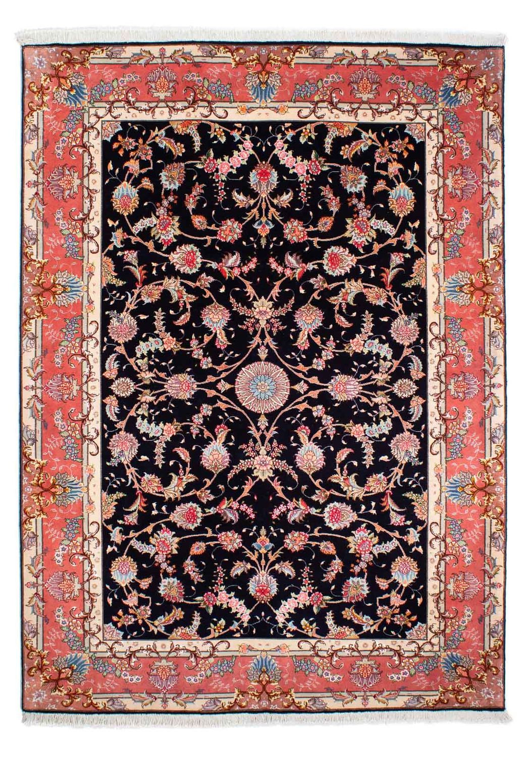 Tappeto Persero - Tabriz - Reale - 238 x 172 cm - blu scuro