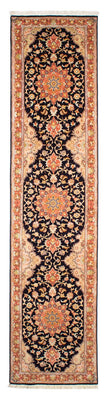 Tappeto corsia Tappeto Persero - Tabriz - Reale - 295 x 68 cm - blu scuro