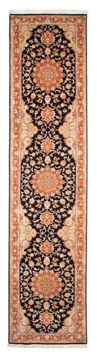 Tappeto corsia Tappeto Persero - Tabriz - Reale - 295 x 68 cm - blu scuro