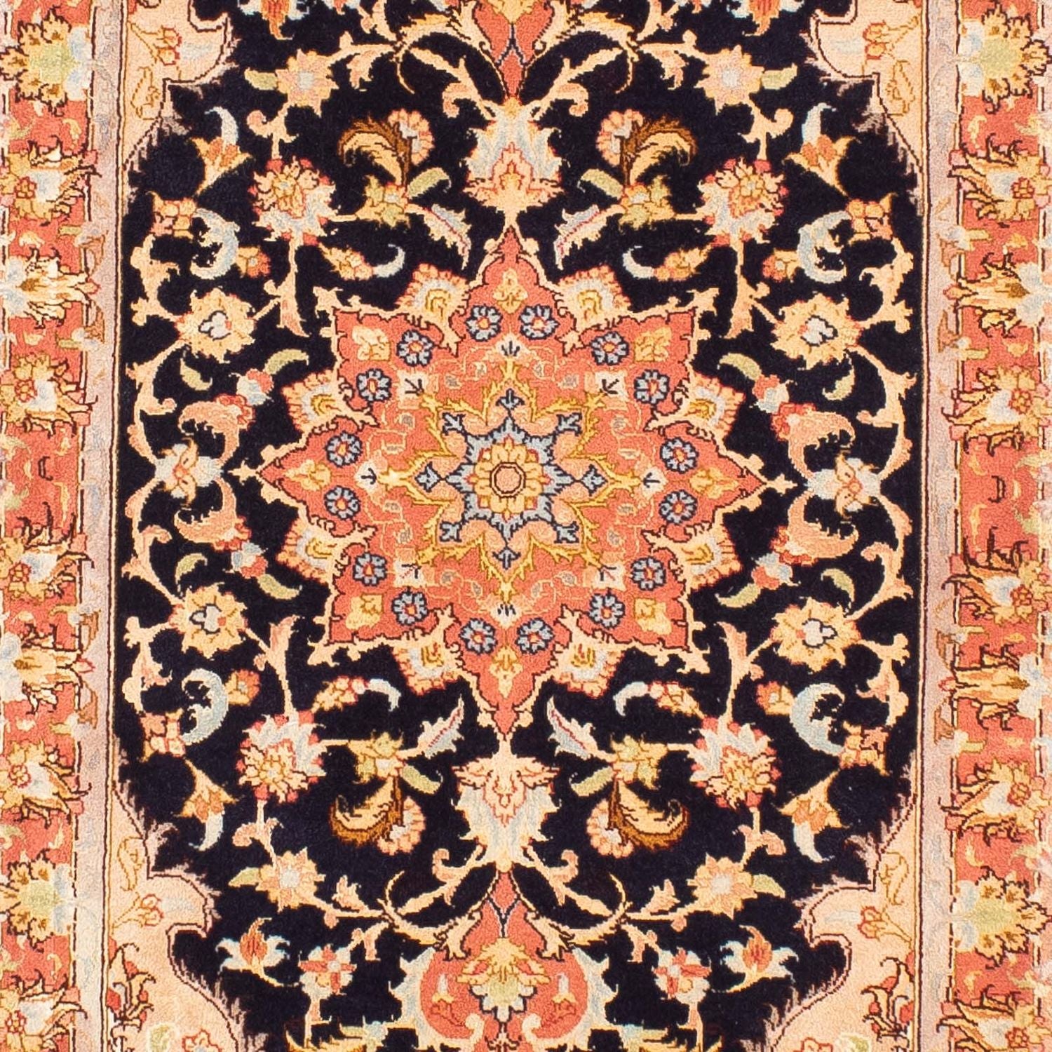 Tappeto corsia Tappeto Persero - Tabriz - Reale - 295 x 68 cm - blu scuro