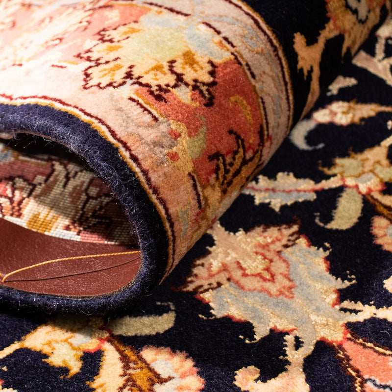 Tappeto corsia Tappeto Persero - Tabriz - Reale - 295 x 68 cm - blu scuro