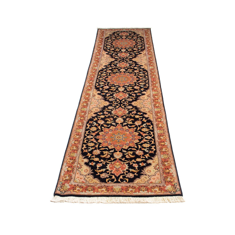 Tappeto corsia Tappeto Persero - Tabriz - Reale - 295 x 68 cm - blu scuro