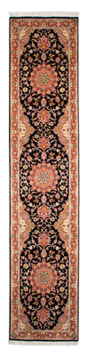 Tappeto corsia Tappeto Persero - Tabriz - Reale - 303 x 68 cm - blu scuro