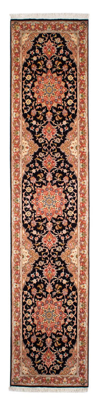 Tappeto corsia Tappeto Persero - Tabriz - Reale - 303 x 68 cm - blu scuro