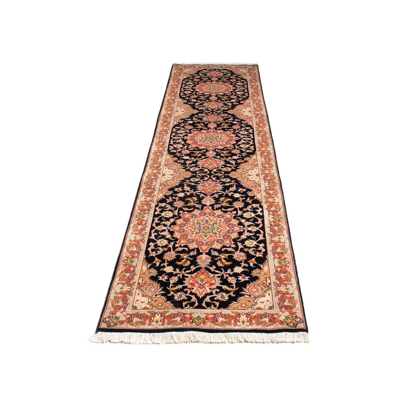 Tappeto corsia Tappeto Persero - Tabriz - Reale - 303 x 68 cm - blu scuro