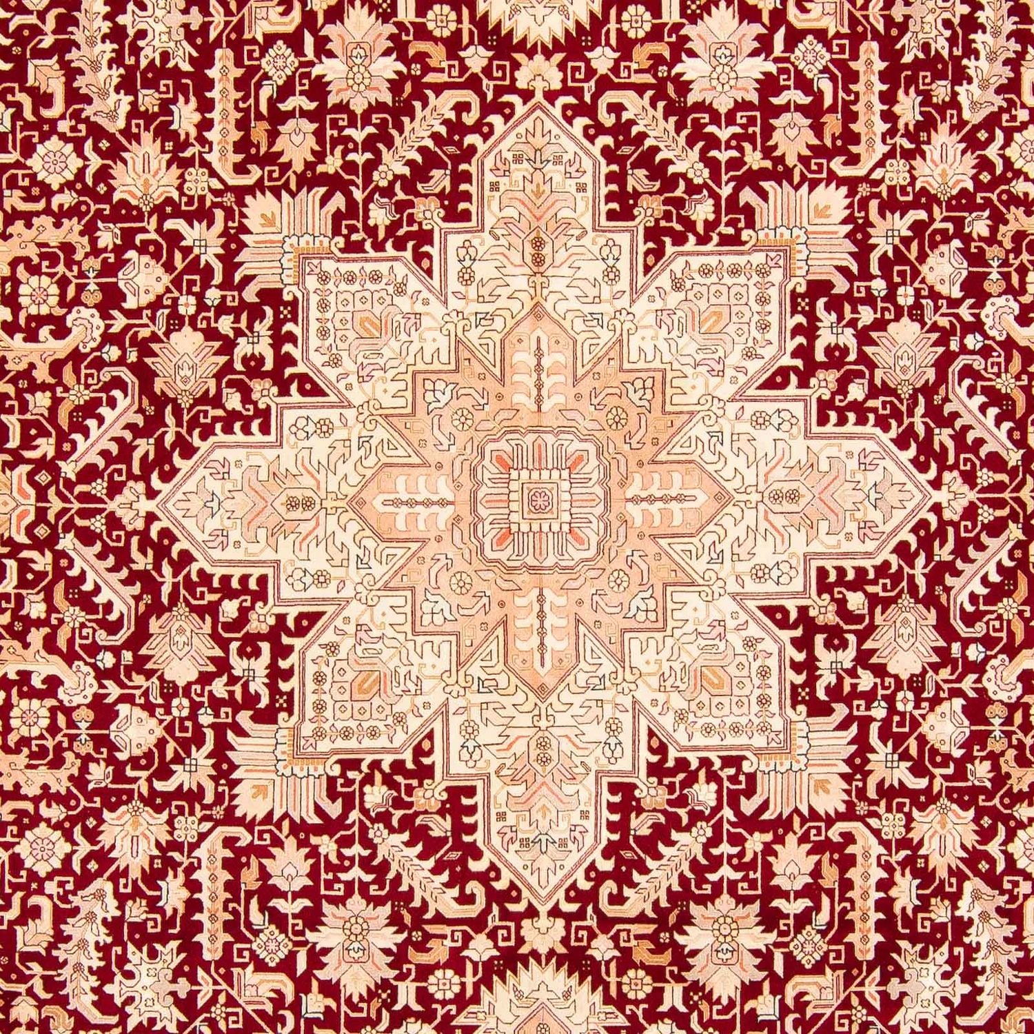 Tappeto Persero - Tabriz - Reale - 400 x 298 cm - rosso scuro