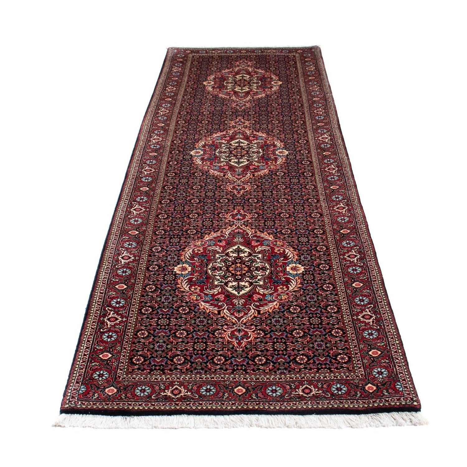 Tappeto corsia Tappeto Persero - Bidjar - 298 x 82 cm - blu scuro