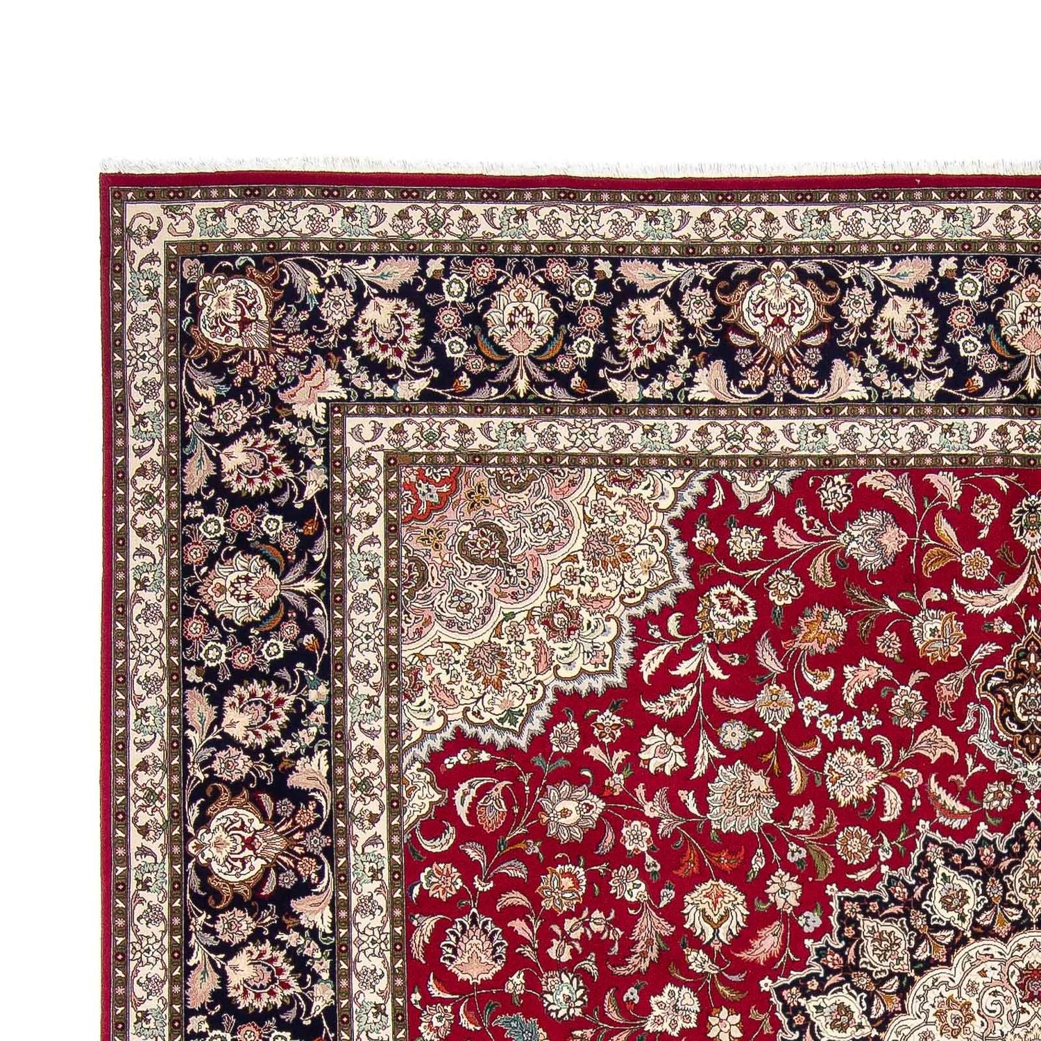 Tappeto Persero - Tabriz - Reale quadrato  - 306 x 302 cm - rosso scuro