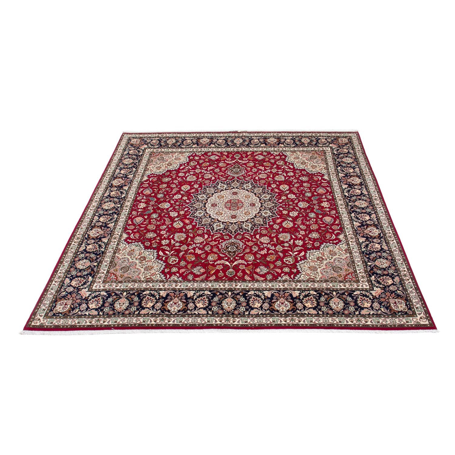 Tappeto Persero - Tabriz - Reale quadrato  - 306 x 302 cm - rosso scuro