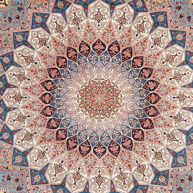 Tappeto Persero - Tabriz - Reale quadrato  - 250 x 248 cm - marrone chiaro