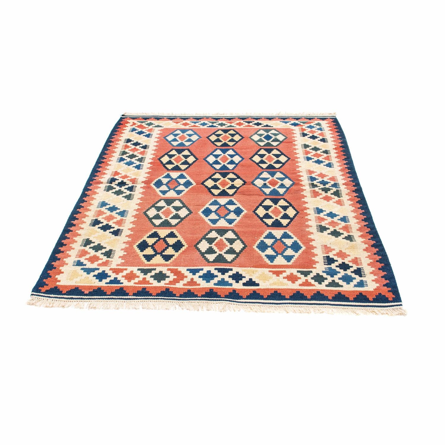 Tappeto Kelim - Orientale quadrato  - 148 x 121 cm - ruggine