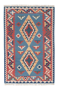 Tappeto Kelim - Orientale - 183 x 121 cm - blu