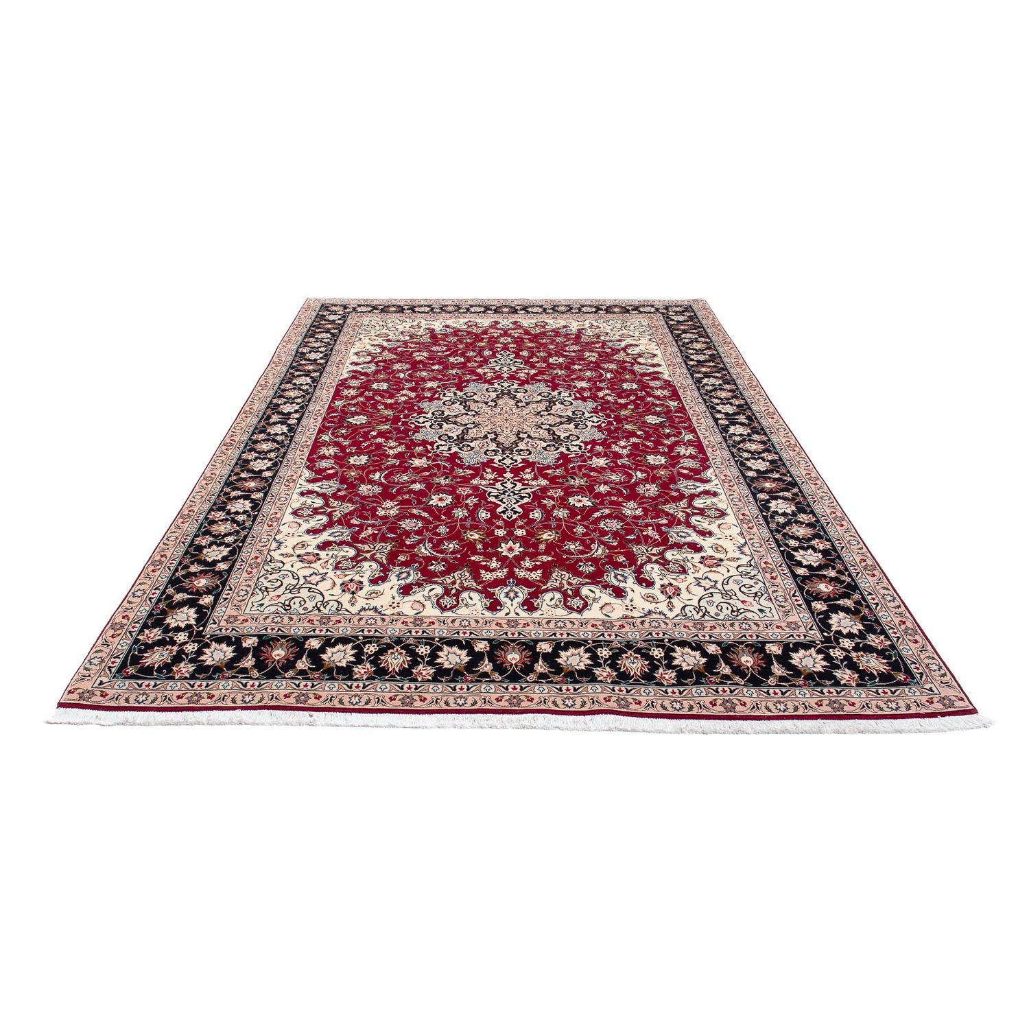 Tappeto Persero - Tabriz - Reale - 319 x 204 cm - rosso scuro