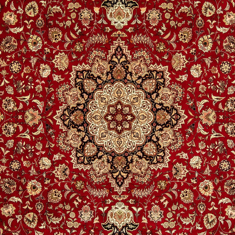 Tappeto Persero - Tabriz - Reale - 367 x 253 cm - rosso scuro