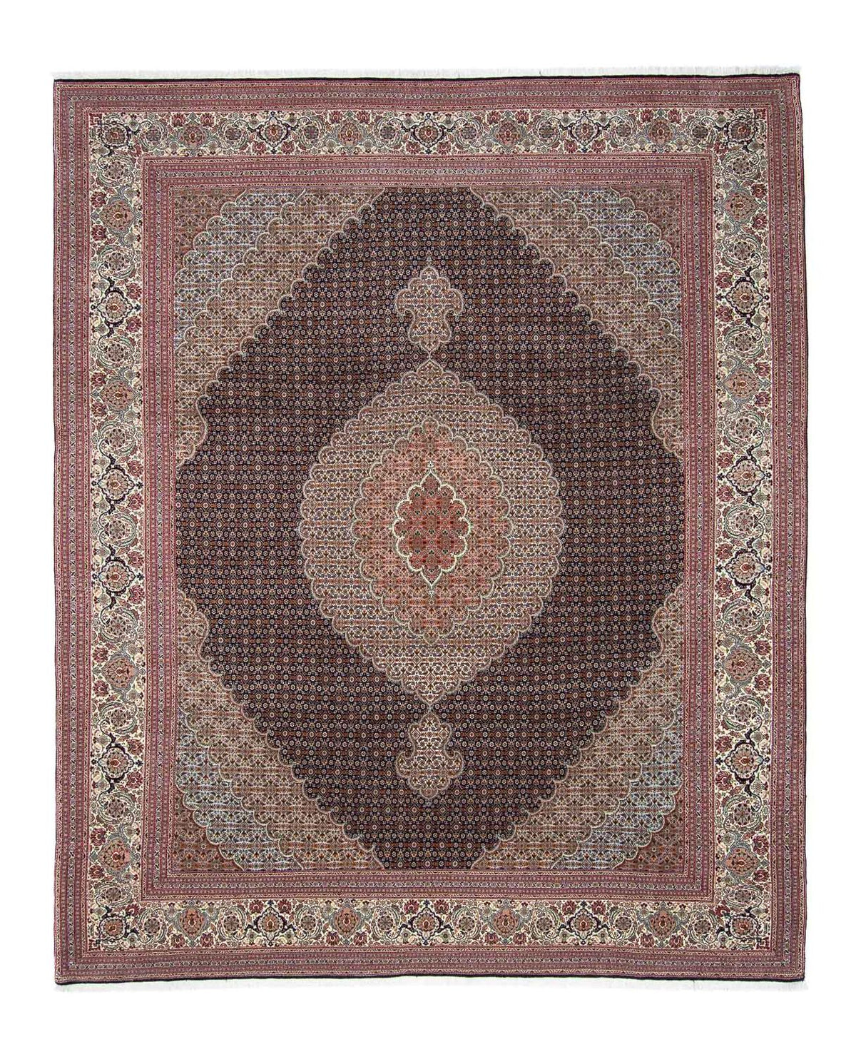 Tappeto Persero - Tabriz - 310 x 251 cm - marrone chiaro