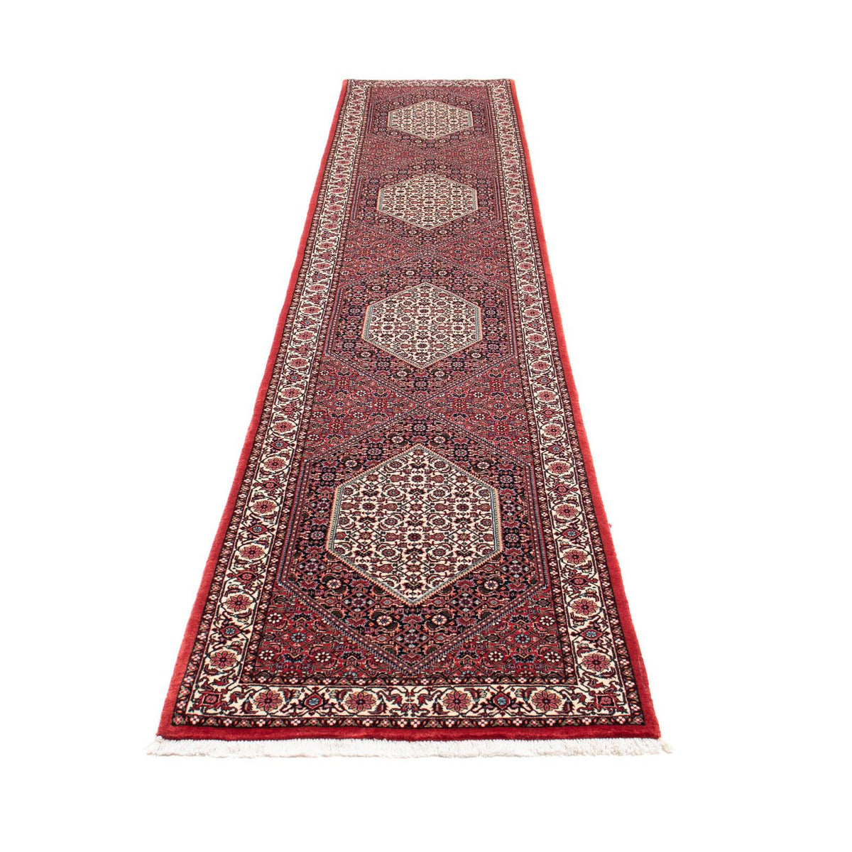Tappeto corsia Tappeto Persero - Bidjar - 415 x 82 cm - rosso scuro