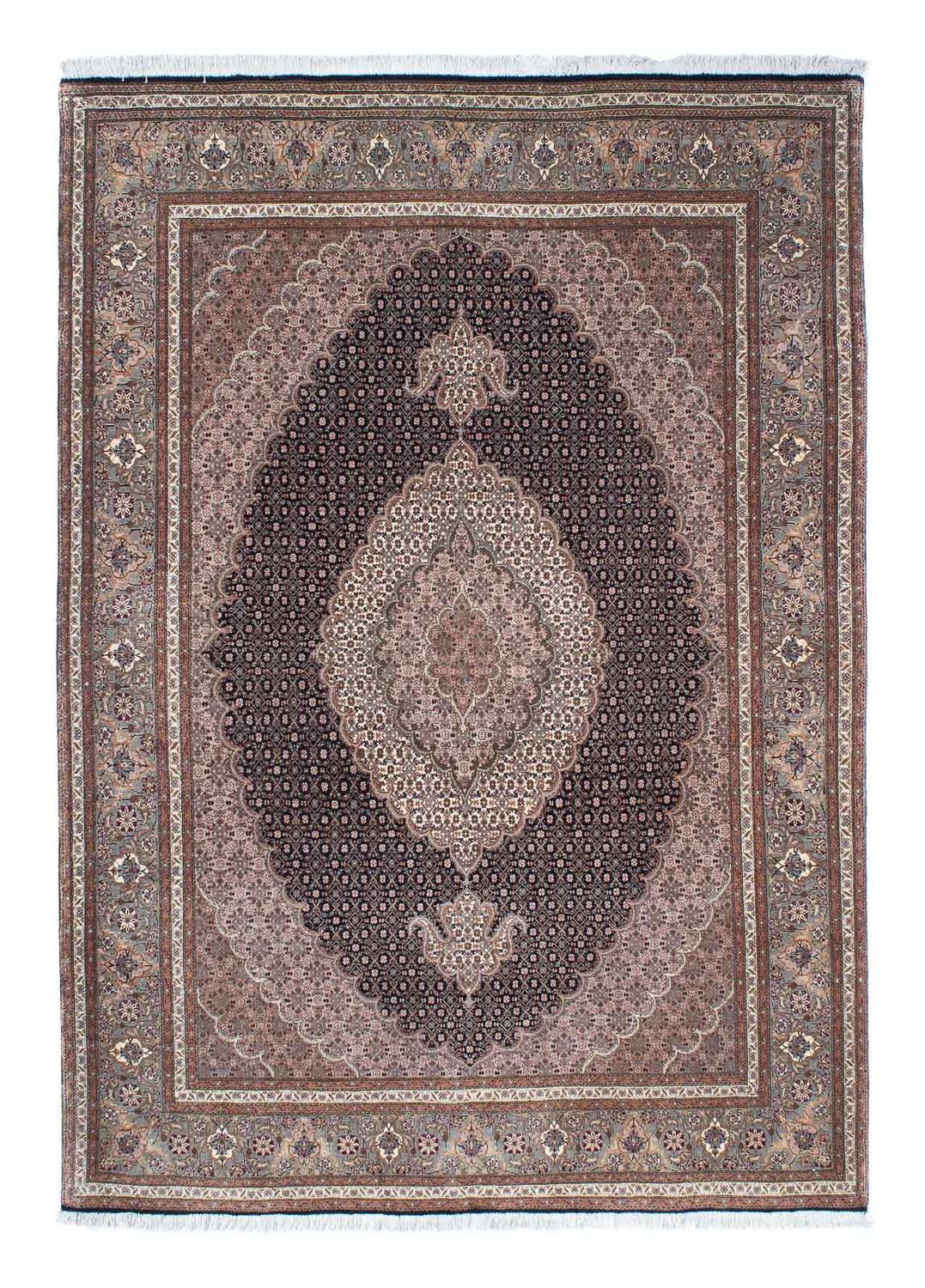 Tappeto Persero - Tabriz - 209 x 152 cm - marrone chiaro