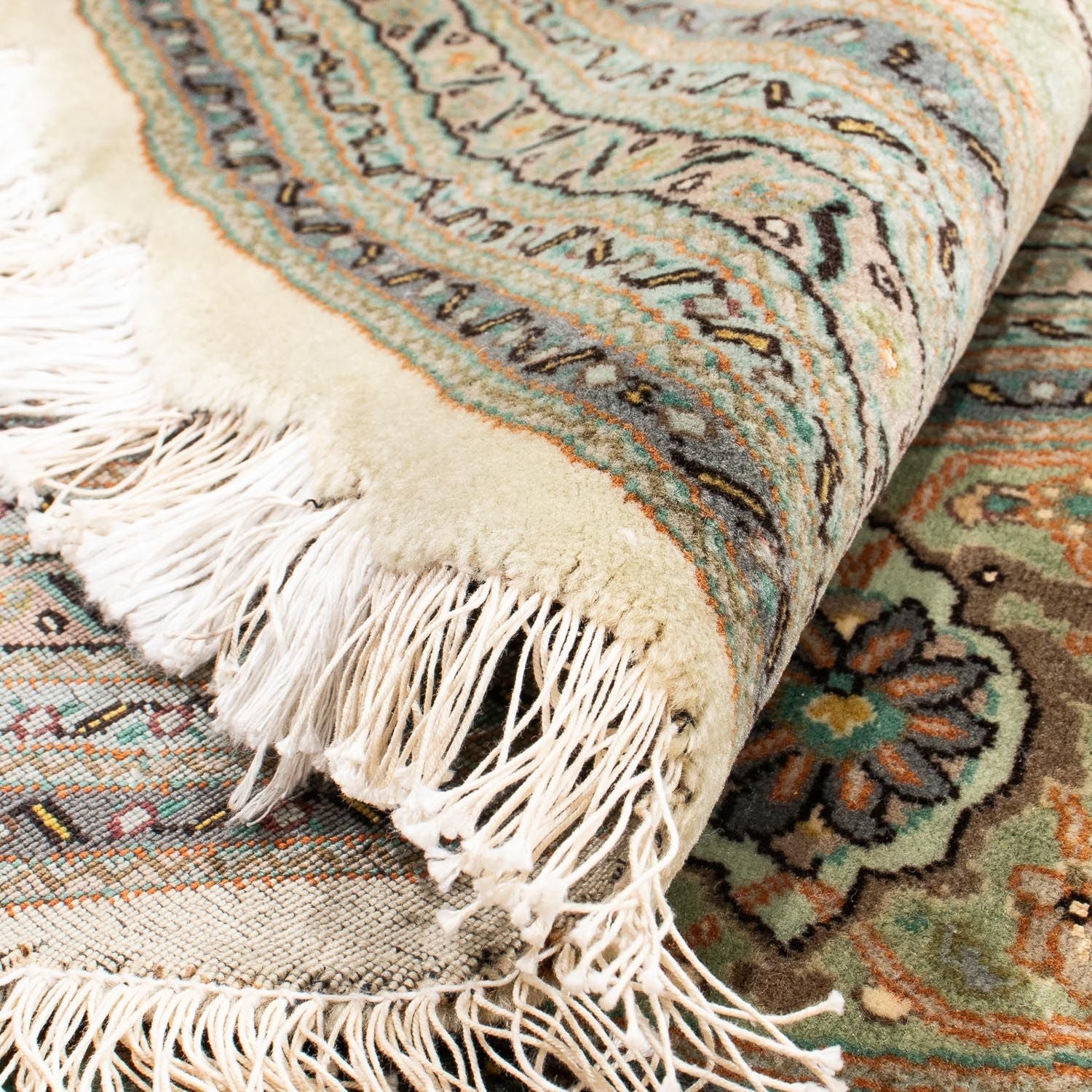 Tappeto Persero - Tabriz - Reale rotondo  - 195 x 195 cm - beige