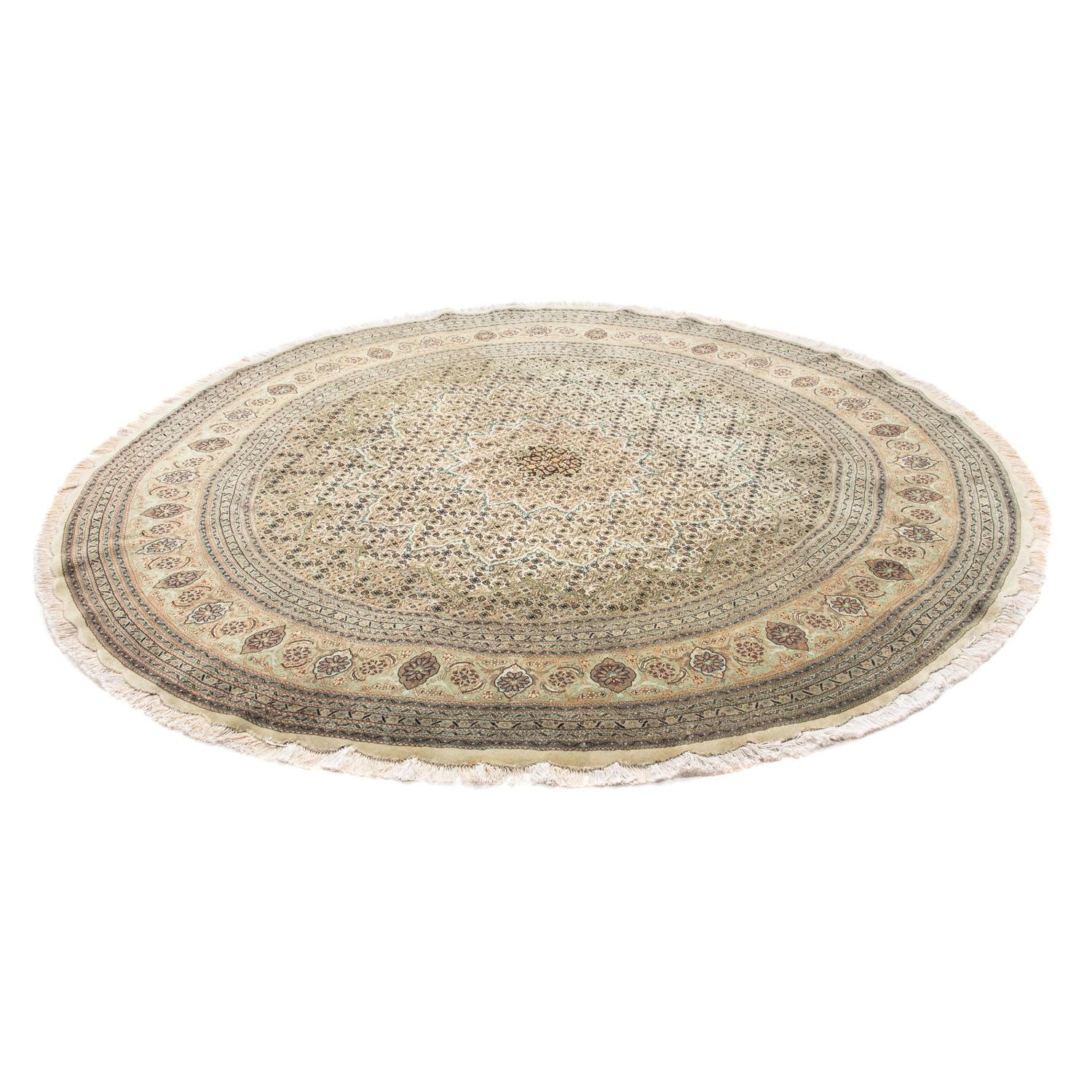 Tappeto Persero - Tabriz - Reale rotondo  - 195 x 195 cm - beige