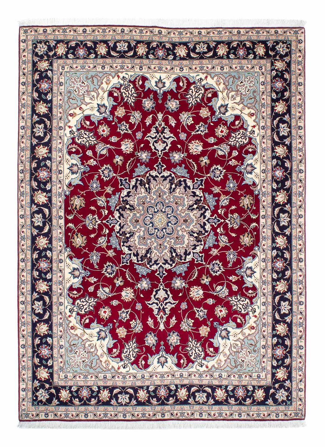Tappeto Persero - Tabriz - Reale - 207 x 155 cm - rosso scuro