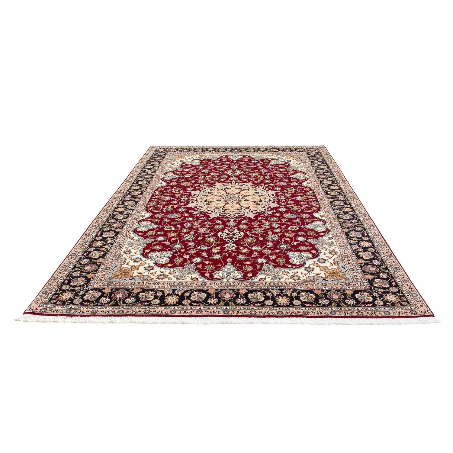 Tappeto Persero - Tabriz - Reale - 305 x 205 cm - rosso scuro