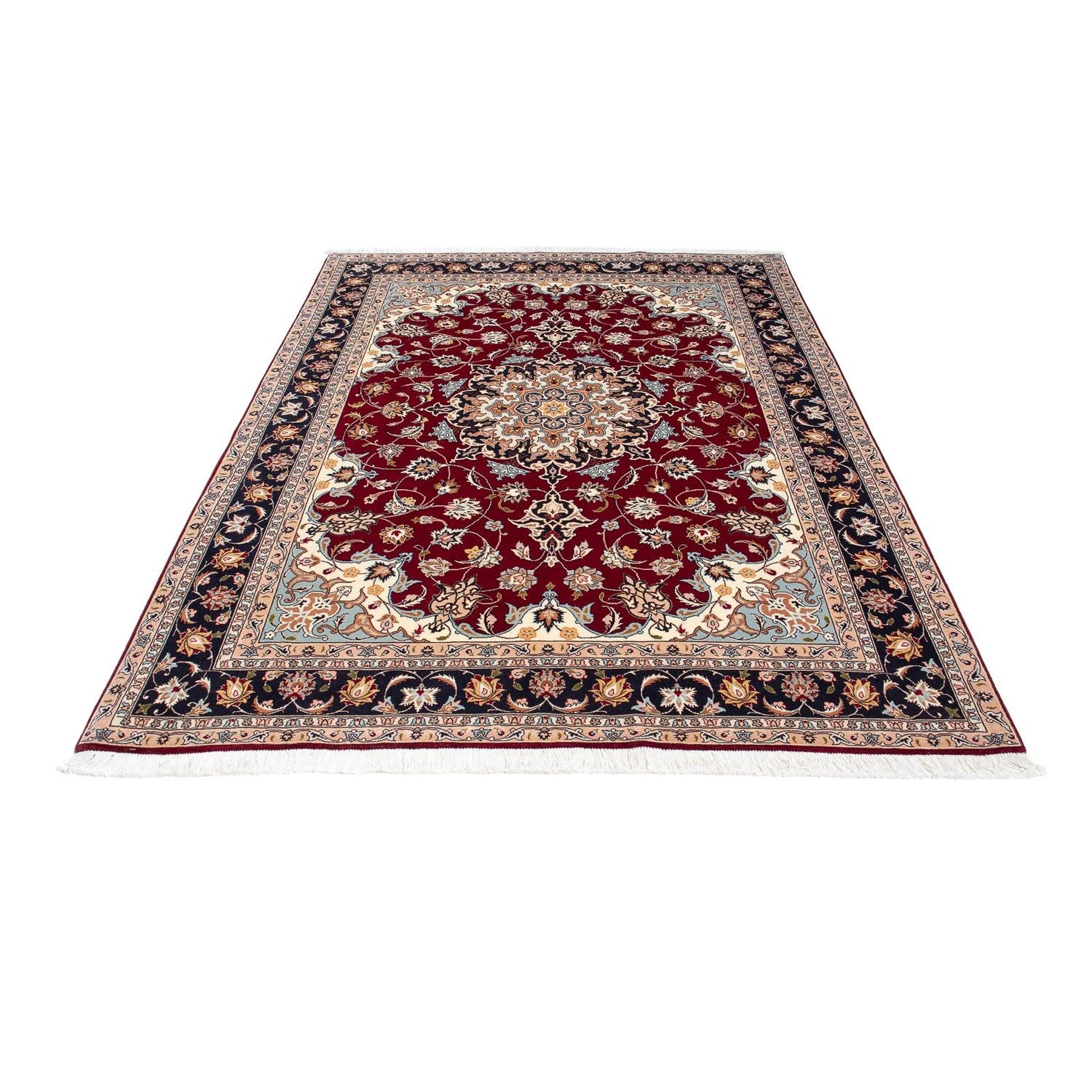 Tappeto Persero - Tabriz - Reale - 207 x 153 cm - rosso scuro