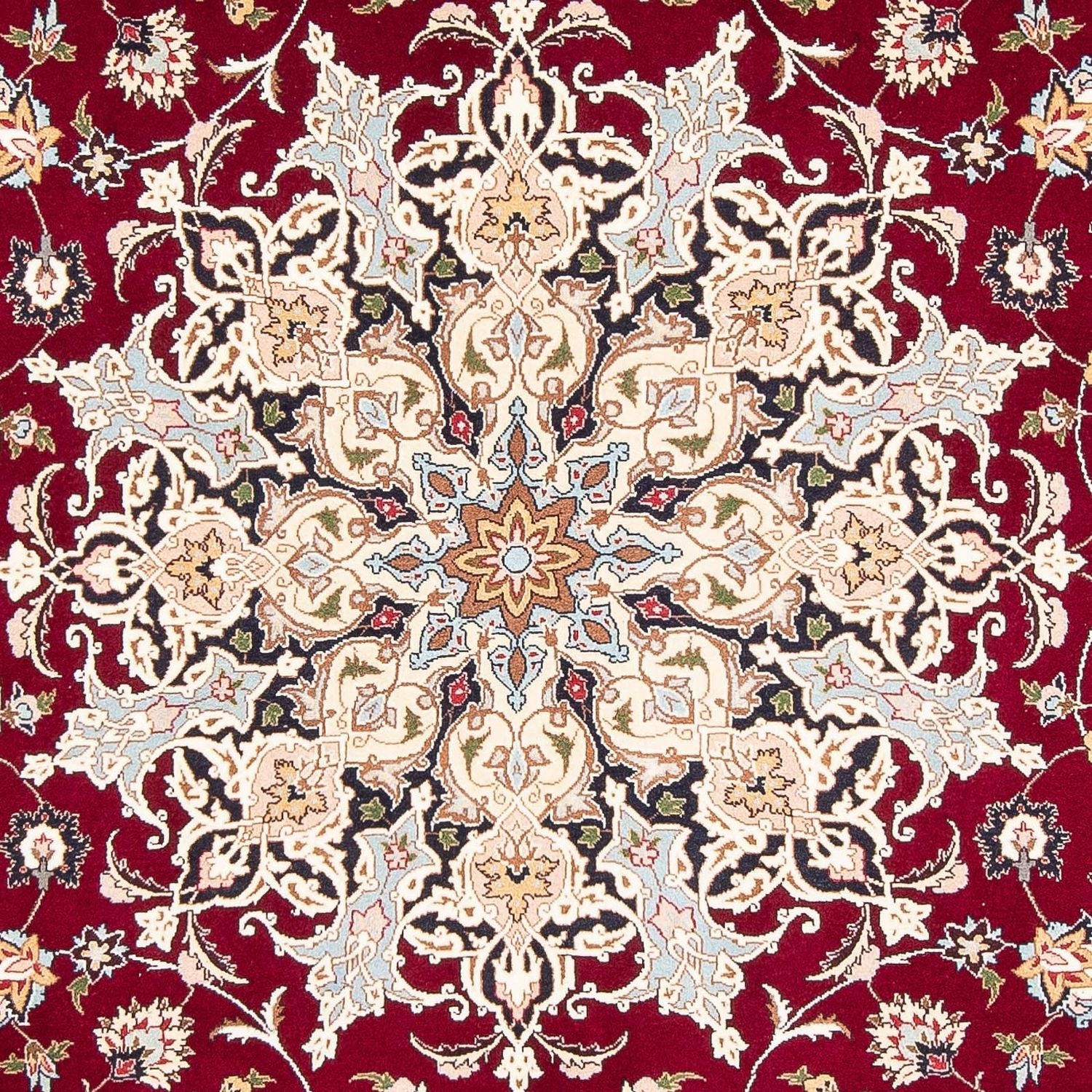 Tappeto Persero - Tabriz - Reale - 302 x 203 cm - rosso scuro