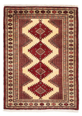 Tappeto Turkaman - 133 x 92 cm - rosso scuro