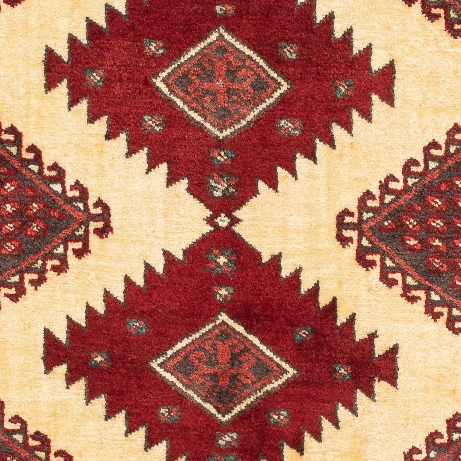 Tappeto Turkaman - 133 x 92 cm - rosso scuro