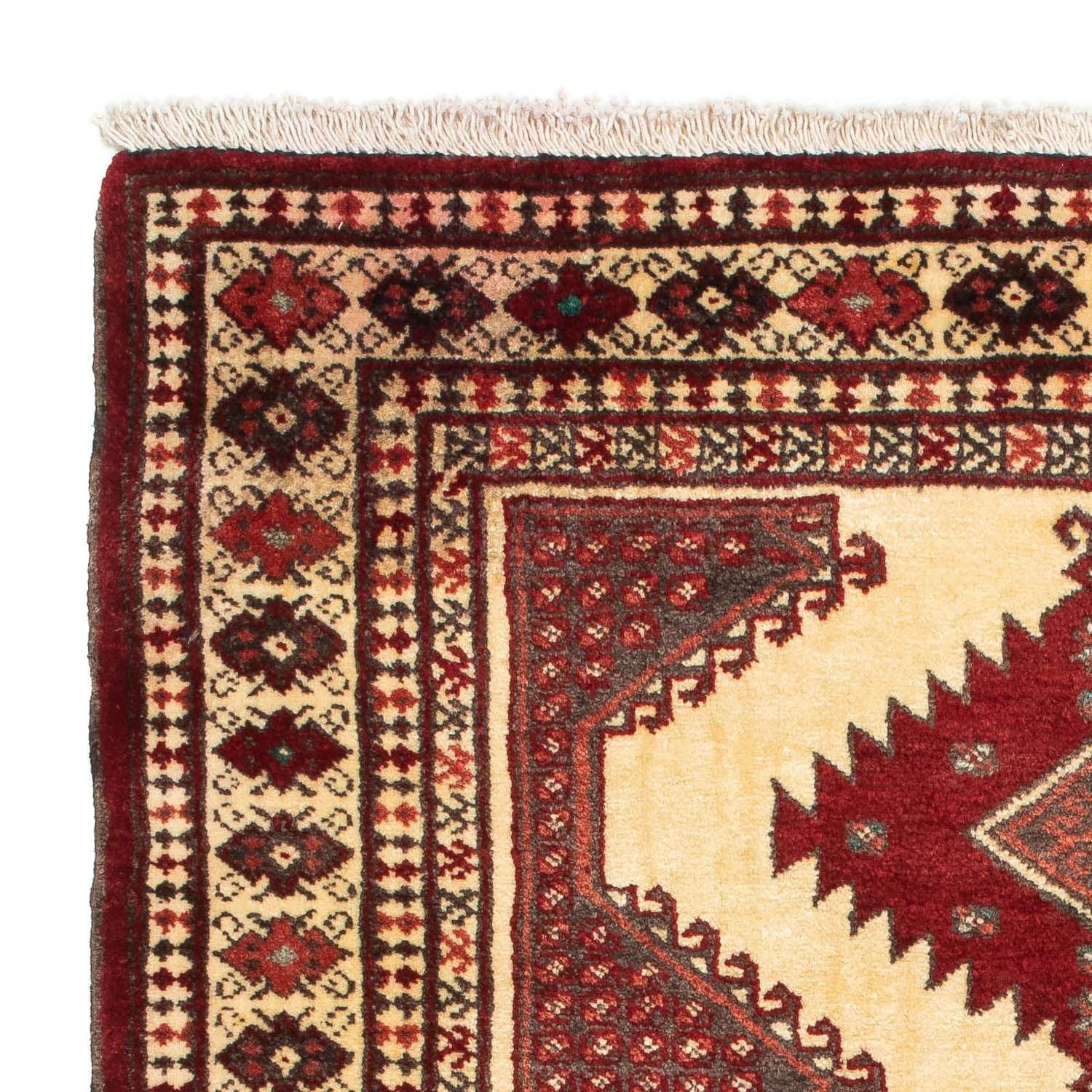 Tappeto Turkaman - 133 x 92 cm - rosso scuro