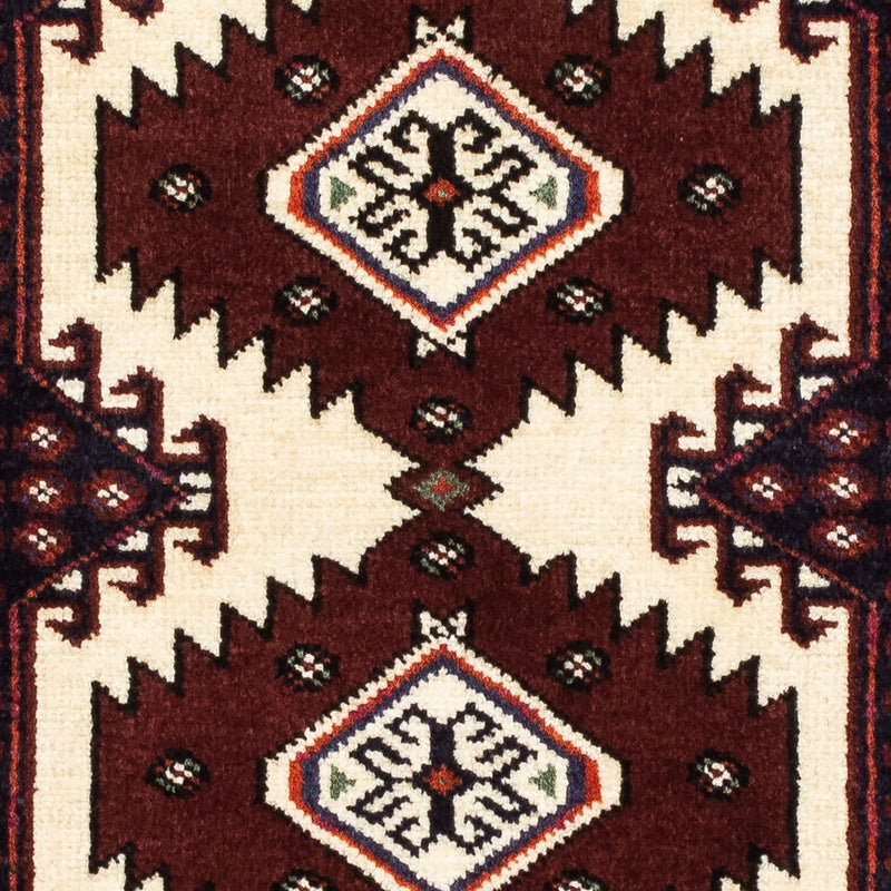 Tappeto Turkaman - 135 x 90 cm - rosso scuro