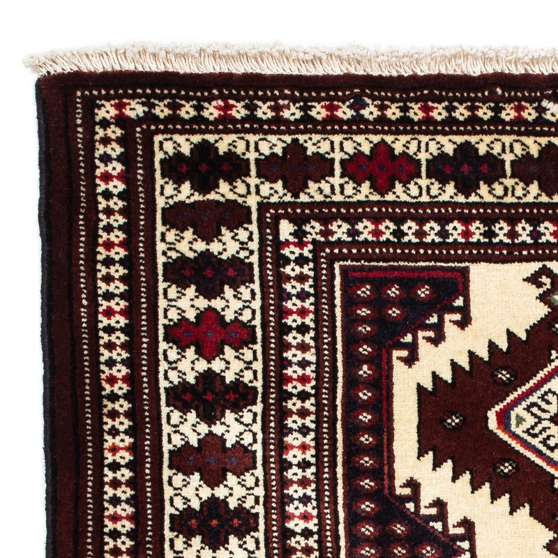 Tappeto Turkaman - 135 x 90 cm - rosso scuro