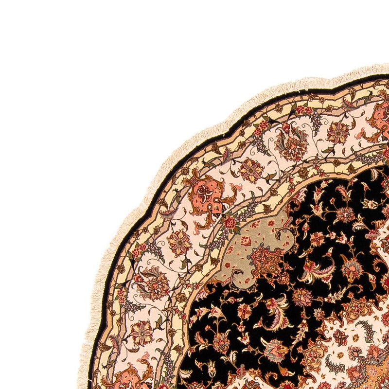 Tappeto Persero - Tabriz - Reale rotondo  - 208 x 208 cm - blu scuro