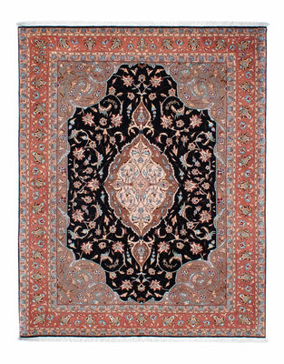 Tappeto Persero - Tabriz - Reale - 201 x 155 cm - blu scuro