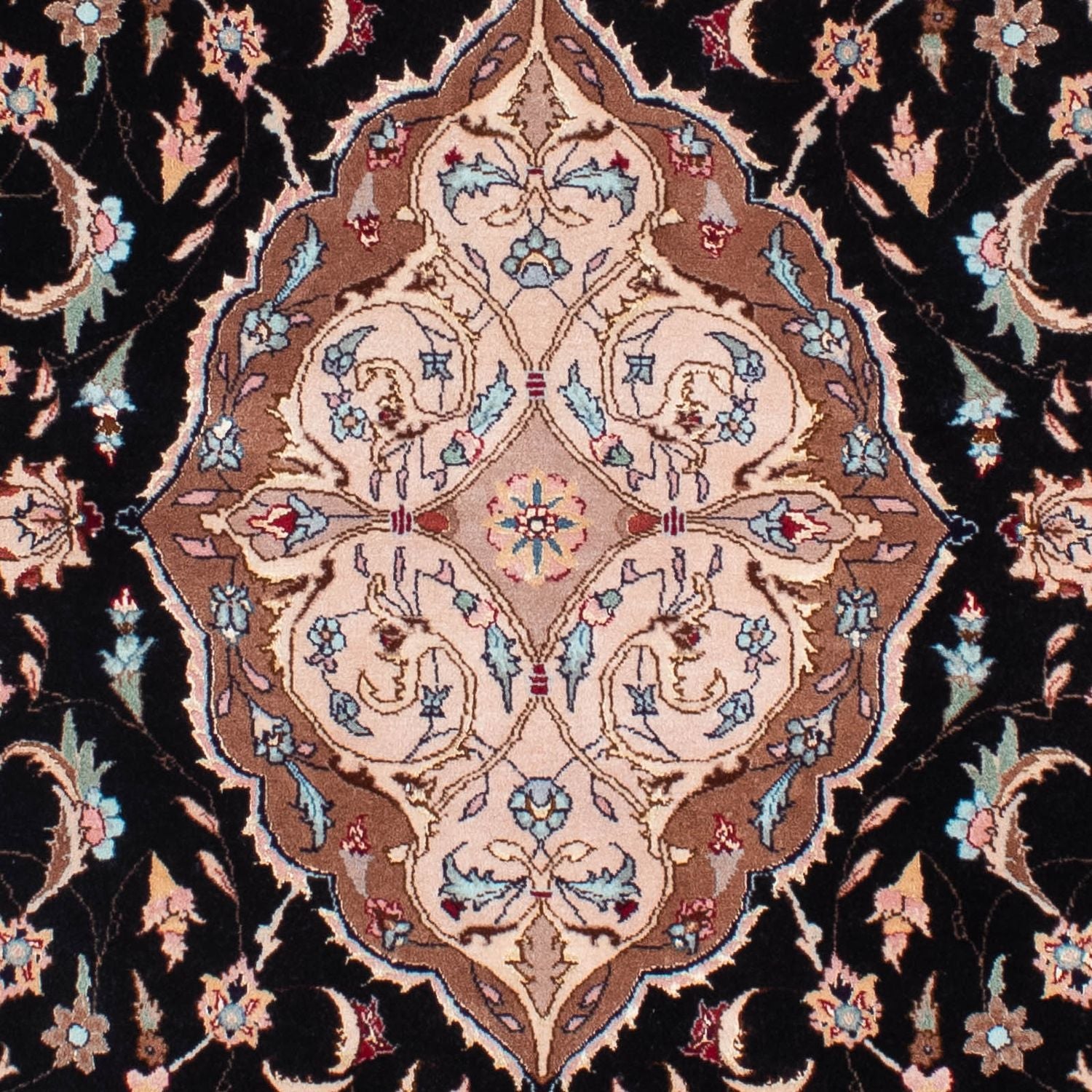 Tappeto Persero - Tabriz - Reale - 201 x 155 cm - blu scuro