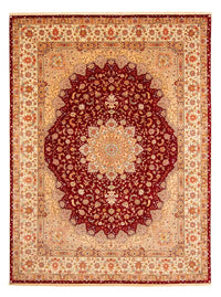 Tappeto Persero - Tabriz - Reale - 400 x 300 cm - rosso scuro