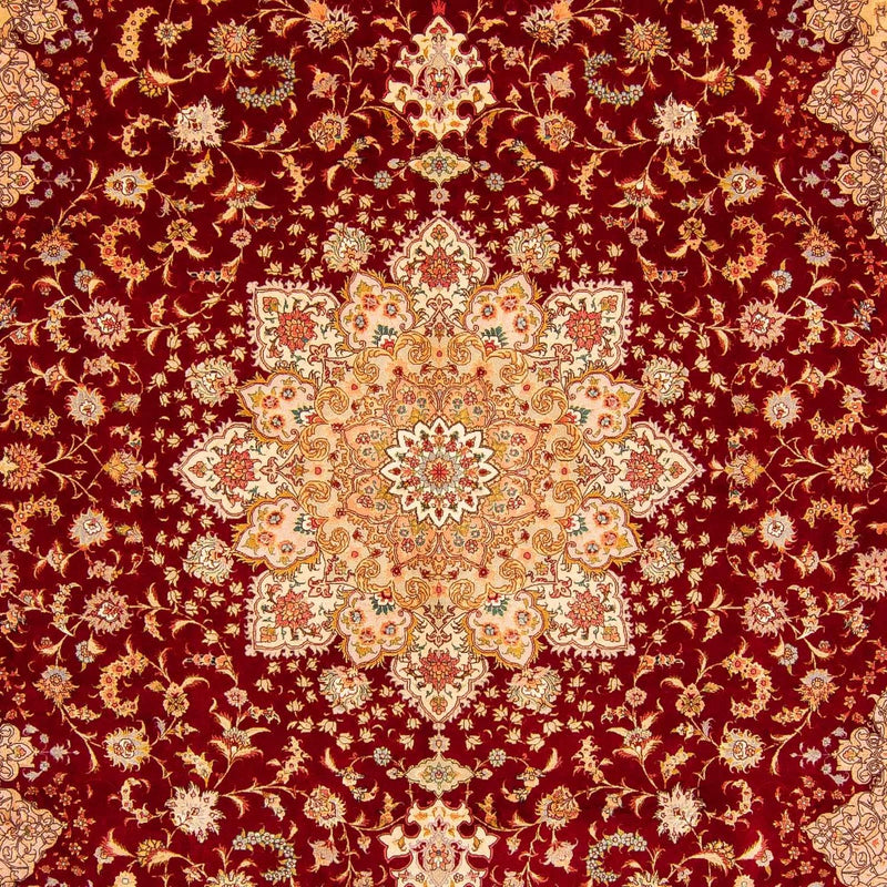 Tappeto Persero - Tabriz - Reale - 400 x 300 cm - rosso scuro