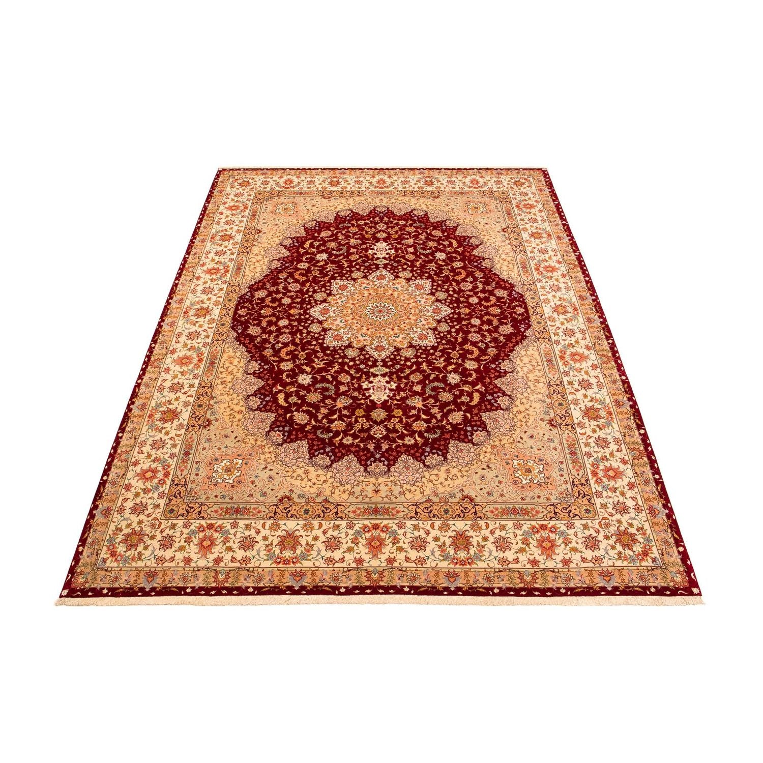 Tappeto Persero - Tabriz - Reale - 400 x 300 cm - rosso scuro