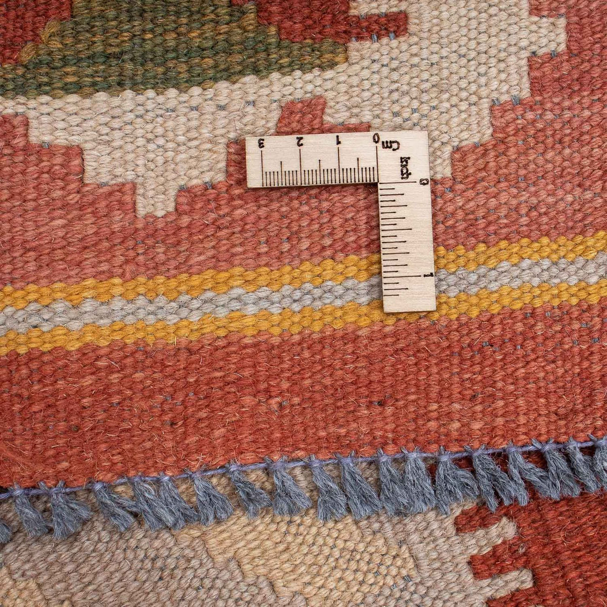 Tappeto corsia Tappeto Kelim - Splash - 306 x 82 cm - rosso chiaro