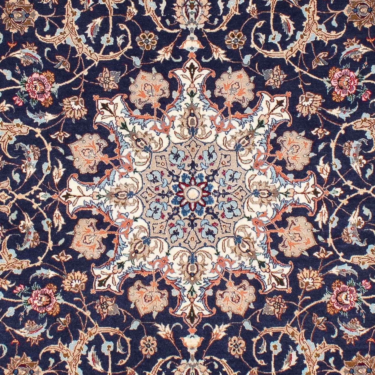 Tappeto Persero - Isfahan - Premio - 243 x 156 cm - blu scuro