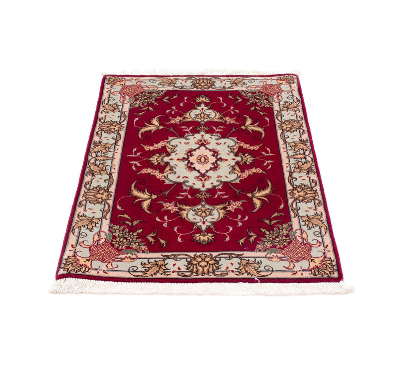 Tappeto Persero - Tabriz - Reale - 87 x 60 cm - rosso scuro