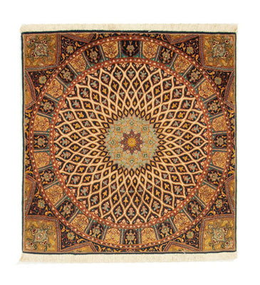 Tappeto Persero - Tabriz - Reale quadrato  - 100 x 100 cm - multicolore