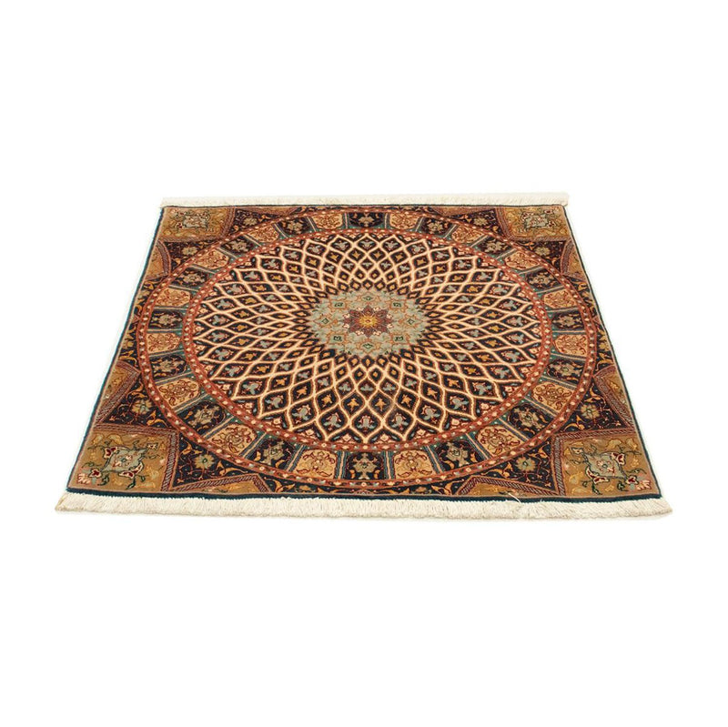 Tappeto Persero - Tabriz - Reale quadrato  - 100 x 100 cm - multicolore