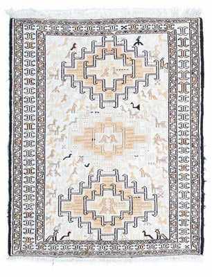 Tappeto Kelim - Orientale - 95 x 71 cm - beige
