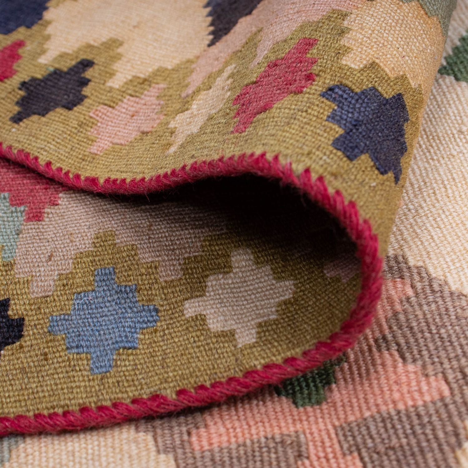 Tappeto Kelim - Orientale - 216 x 127 cm - beige