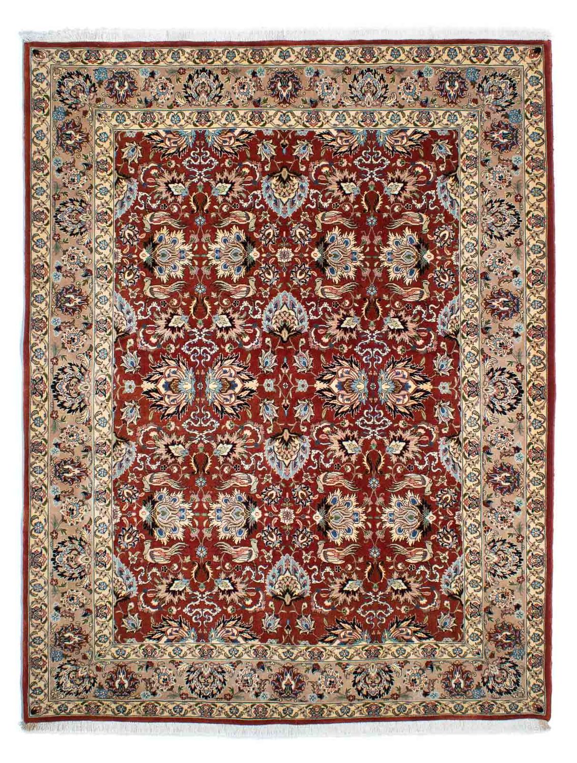 Tappeto Persero - Ghom - 232 x 180 cm - rosso scuro