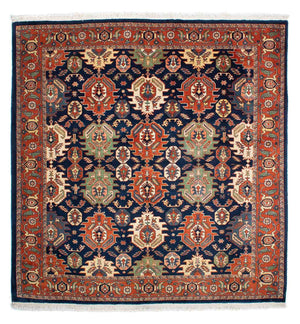 Tappeto Gabbeh - Kashkuli Persero quadrato  - 205 x 200 cm - blu scuro